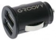 caricabatteria auto nero 2 usb